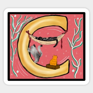 C is for Cat Sticker